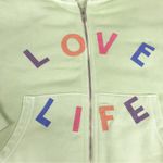 Wildfox Love Life Kinley Hoodie Cropped Jacket Zip Front Green Size Small New Photo 7