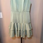 Mac Duggal Ieena for  Jewel Neck Sleeveless Mini Dress Ruffle Skater Skirt Size 4 Photo 4