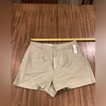 Joie  sage green linen pleated high rise shorts nwt size  large new faded cactus Photo 2