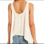 Free People 🆕 Sing La La Scoop Neck Sleeveless
Asymmetrical Hem Knit Ivory TankXS Photo 3