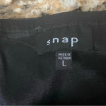 SNAP womens Black Tulip Teired Mini Bodycon Strapless Dress LBD L Holiday HOCO Size L Photo 4