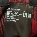 Uniqlo Red Black Flannel Plaid Checkered Button Down Long Sleeve Shirt Top Sz M Photo 4