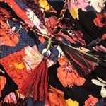 Jessica Simpson  Floral tiered maxi Dress with tassels size small Photo 5