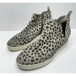 Caslon Leopard Print Suede Leather Ankle Booties Wedge Sneakers Casual Size 10 Photo 1