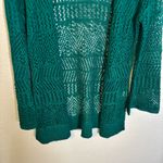 Maurice's Women’s Pointelle Open Stitch Cardigan Emerald Green Photo 4