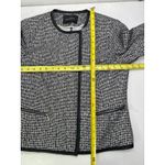 Lafayette 148 New York Black Multi Caridee Weave Blazer Black/white Size M Photo 3