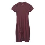 Buffbunny Fall Freely Short Sleeve Burgundy Athletic Dress Sz S Photo 2