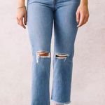 Levi's Levi’s Wedgie Straight Jeans Women’s 26 Button Fly Frayed Hem Blue Denim Photo 0
