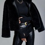 Black Faux Fur Jacket Size XS Photo 0