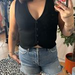 Anthropologie Maeve Sweater Vest Top Black Size Medium Photo 3