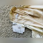 Cream and black floral silk Dress with unique Boho touch Photo 6