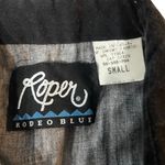 Vintage Roper Rodeo Blue Button Shirt Southwestern Black White Aztec Women Small Photo 3