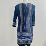 Vince Camuto Geometric Blue and Black Long Sleeve Dress NEW 10 Photo 6