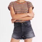Madewell  Relaxed Denim Shorts Women’s Size 26 Black Calverley Wash AJ243 Photo 0