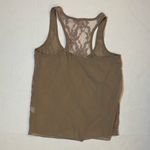 Issi Beige Lace Racerback Tank Top - Small Photo 1