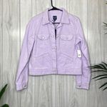 Gap NEW Cropped Vintage Icon Corduroy Jacket in Lilac size M Medium NWT Photo 0