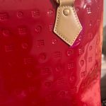 Arcadia Glossy Red and Tan Tote Bag Photo 14