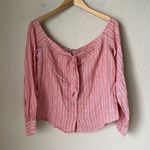 Free People  hello there beautiful striped off shoulder blouse Photo 1