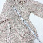 Cotton Express  Cream Floral Ruffle lightweight Blouse size S Photo 5