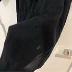 Reformation  Black Mini Dress with Puff Sleeve and Tie Front Photo 8