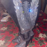 Cape Robbin Women's Cape Robbins Black Rhinestone Boots Size 7 Photo 0