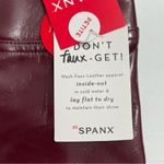 Spanx NWT Faux Patent Leather Shiny Leggings Ruby Burgundy Size XS PETITE Photo 7