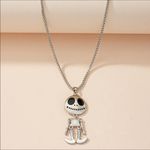 Retro skull necklace pendant Gray Photo 1