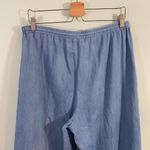 Nicole Miller  Atelier Chambray Wide Leg Embellished Cropped Pants Size L Photo 5