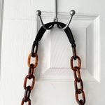 Silver Blue USA Black Nylon Shoulder Bag Tortoise Chainlink Strap Vintage Y2K Photo 2