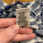 Cloth & Stone Blue White Stripe Raw Hem Sleeveless Button Back Top Womens SizeXS Photo 4