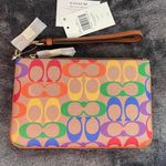 Coach Pride Rainbow Print Wristlet Photo 0