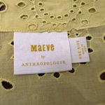 Anthropologie Maeve yellow eyelet lace open front cardigan Photo 5