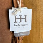 Haute Hippie | Honey Tan Suede Bucket Bag w/ Fringe and Adjustable Buckle Photo 2