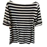 Ralph Lauren Lauren size XL nautical boat cut necklace cotton top. Photo 0