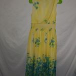 Kore XL Japanese Spring Dream Yellow Blue Green Maxi Dress Size XS Photo 4