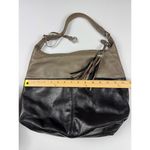 Brighton Shoulder Bag Hobo Two Tone Leather Tassel Charm Designer Purse Photo 5