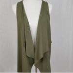 Lush Clothing ✨ Lush Green Sleeveless Waterfall Open Cardigan✨ Photo 2