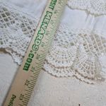 Lovestitch Crochet Lace Tiered Blouse – Women's S White Tie Neck 3/4 Sleeve Photo 5