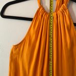 R.G. Kane Orange Halter Top Silky Lightweight High Neck Women's size Small Photo 6