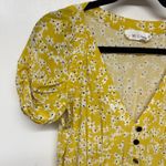 Wish  Golden Bloom Yellow White Ditsy Daisy Floral Dress Womens Size Small Photo 5