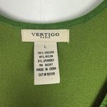 Vertigo Paris NWT Plunging Neckline Pleated Mini Dress Green Size Large L NEW Photo 3