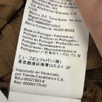 Hugo Boss  Shirt Womens Medium Top Ribbed Brown Stretch Career Minimalist Photo 6