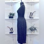 Vintage 60s 70s Wool Checkered Plaid A Line Skirt Size S Blue Photo 5