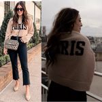 ANINE BING  Kendrick Wool/Cashmere Blend University Paris Sweater in Light Camel Photo 4