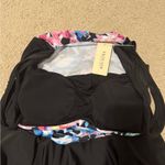 XL EKOUAER Black / Floral one piece swim dress Photo 2