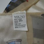 Vintage Cream Lighthouse Novelty Scarf Shiny Satin Nautical Made in Korea Gift Photo 1