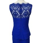 Tadashi Shoji Indigo Blue Two Piece Blouse & Skirt Set Dress Formal Lace Small Photo 8