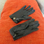 None Leather gloves lined from west Germany black size medium small Photo 3