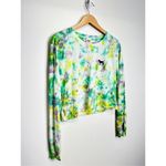 PINK - Victoria's Secret PINK Shirt Womens Cropped Long Sleeve Crewneck Tie Dye Shirt Size S Photo 1