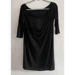 Vintage STILE BENETTON Black Women’s 3/4 Sleeve Italian Open Back Tunic Top M Black Size M Photo 1